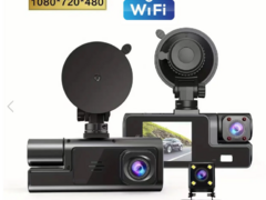 Camera auto tripla FullHD, 3 camere- fata/ spate/ interior, ecran 2''