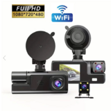 Camera auto tripla FullHD, 3 camere- fata/ spate/ interior, ecran 2''
